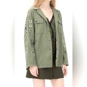 [SOLD] Sandro Military-style Cotton Jacket in Olive Green